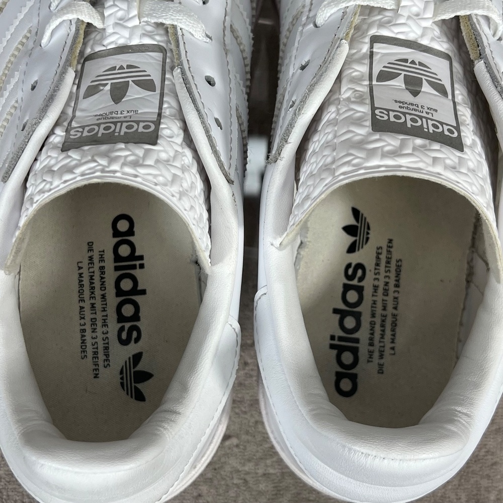 Adidas Originals Bold Gazelle Platform Sneakers IE5130 Triple White Sz 8.5 Sport - Picture 9 of 14